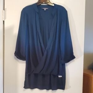 Lisa Rinna Collection Crossover V-neck Blouse